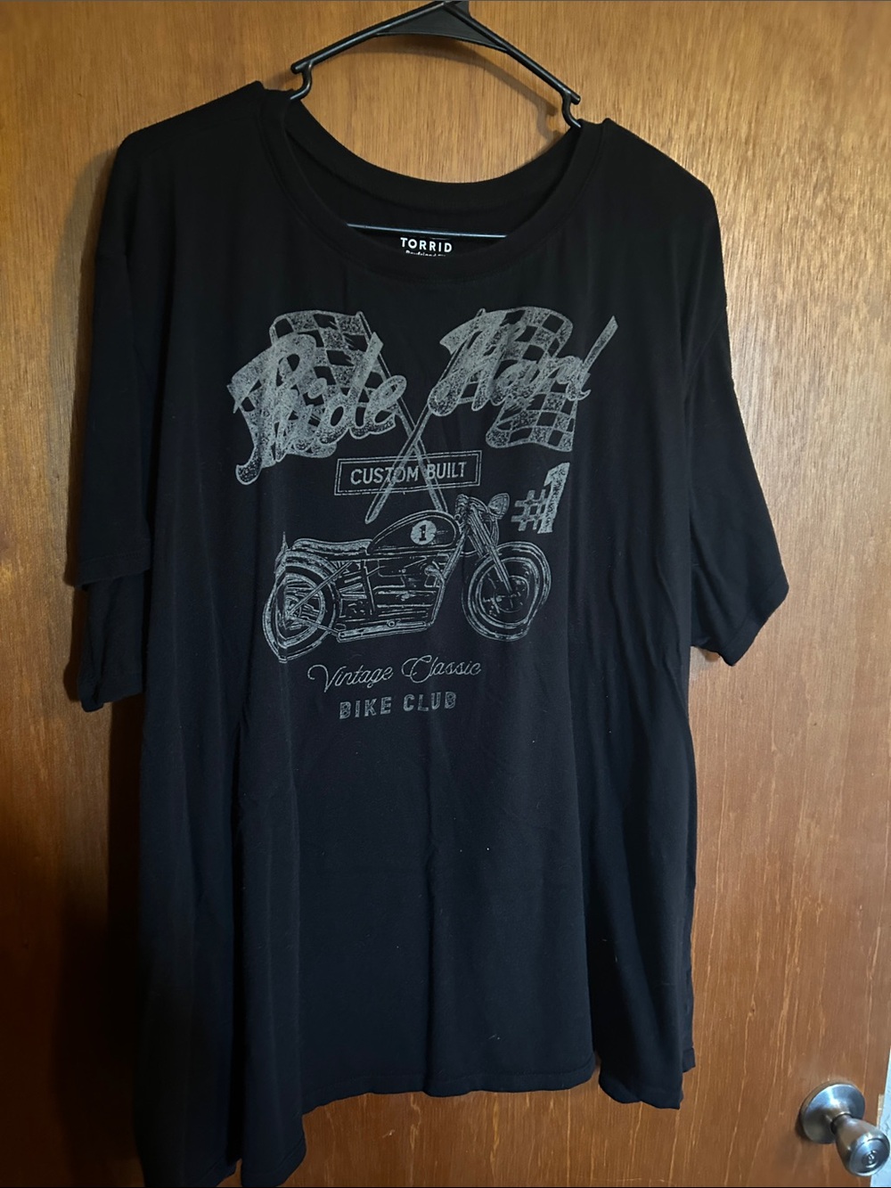 torrid Black Short-Sleeve Motorcycle Graphic Tee